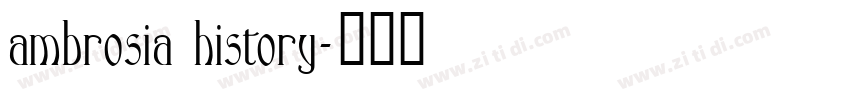 ambrosia history字体转换